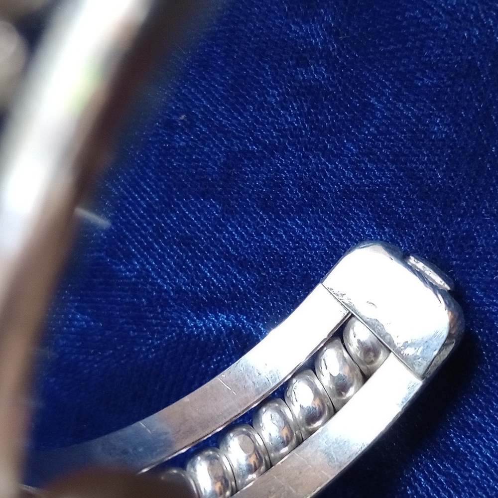Sterling Silver Twisted Coil Cuff Bracelet Stamped Sterling - Picture 14 of 14